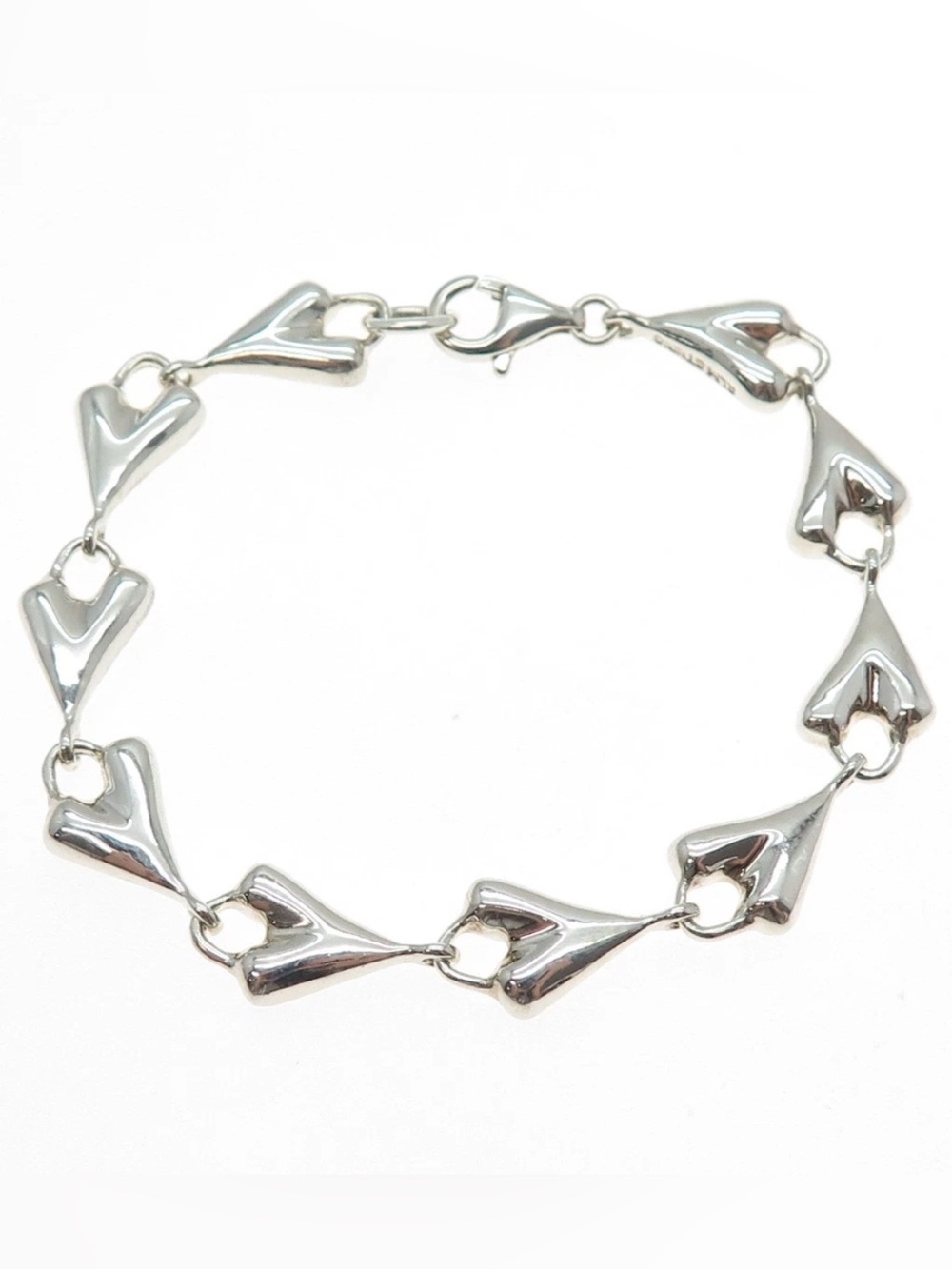 Designer! RLM Designer Silver Heart Charm Link Bracelet - Women Jewelry! - Picture 3 of 11